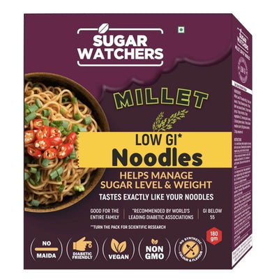 Sugar Watchers Low GI Millet Noodles, No Maida, Non-Fried, Diabetic Friendly 180G