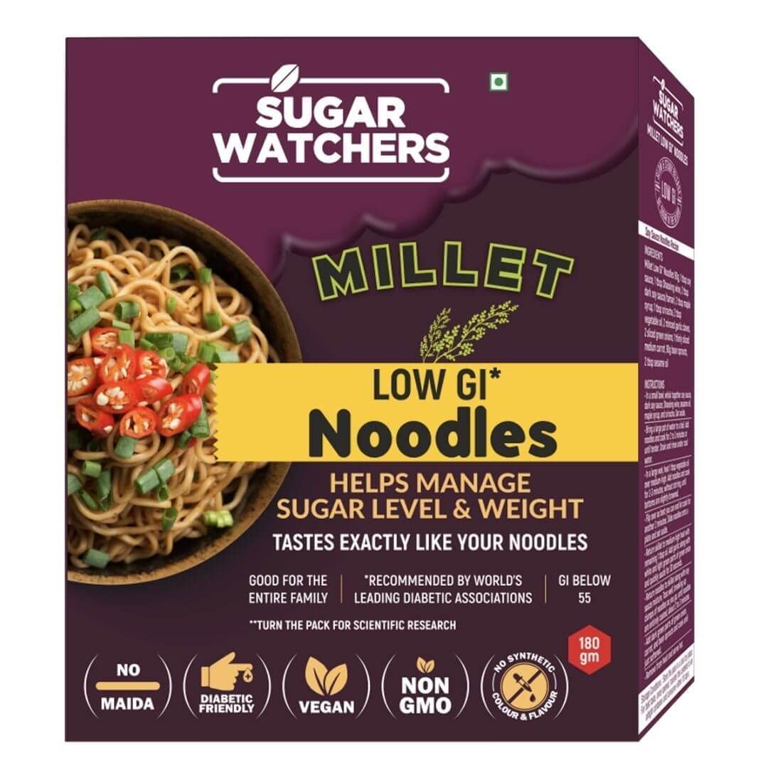 Sugar Watchers Low GI Millet Noodles, No Maida, Non-Fried, Diabetic Friendly 180G