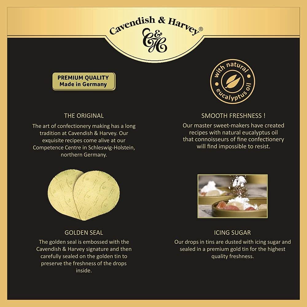 Cavendish & Harvey Caramel Drops Filled With Chocolate - 130Gram,Germany