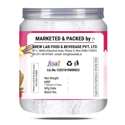 Brew Lab Vanilla Flavor Whipping Cream Mix | Smooth Texture for Decorated Cakes, Desserts Topping Powder-250 gram