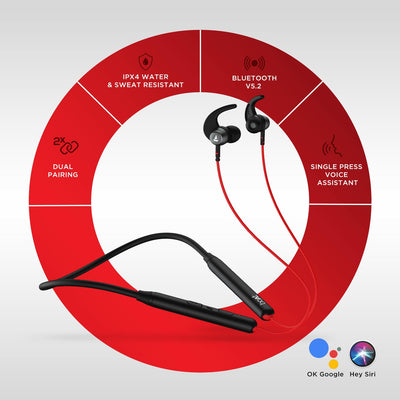 boAt Rockerz 268 Bluetooth in Ear Earphones with Beast™ Mode, ENx™ Mode, ASAP™ Charge, Upto 25 Hours Playback, Signature Sound, BTv5.2 & IPX5(Active Black)
