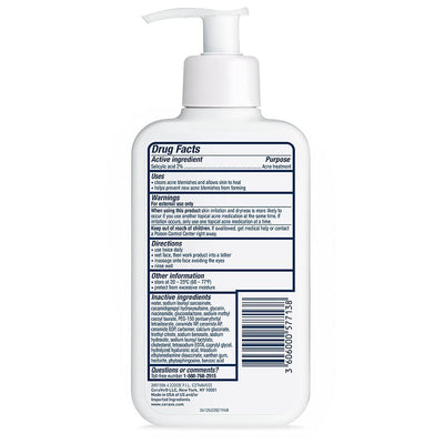 CeraVe Face Wash Acne Treatment | Salicylic Acid Cleanser with Purifying Clay for Oily Skin | Blackhead Remover and Clogged Pore Control 237ML