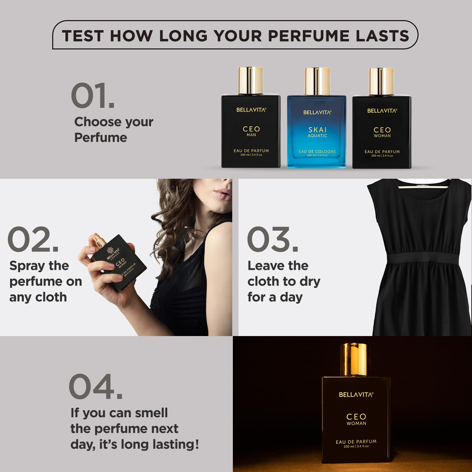 Bella Vita Luxury CEO Woman Eau De Parfum Perfume with Bergamot, Tonka & Vanilla|Premium,Long Lasting Woody & Fruity Fragrance Scent for Women, 100 ML