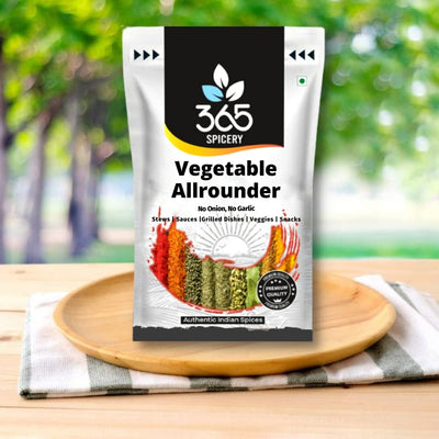 365 SPICERY JAIN Vegetable Allrounder | No Onion No Garlic, Authentic Indian Spice Blend for Vegetarian Dishes | Made with Premium Indian Spices | No Preservatives, No Added Color, No MSG - 100 gm