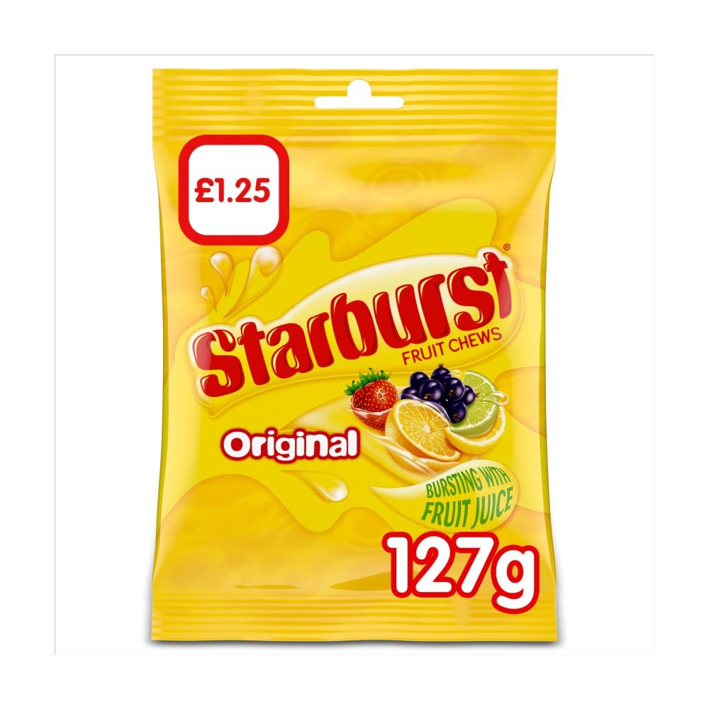 STARBURST ORIGINAL FRUIT CHEWS BURSTING WITH FRUIT JUICE 127G