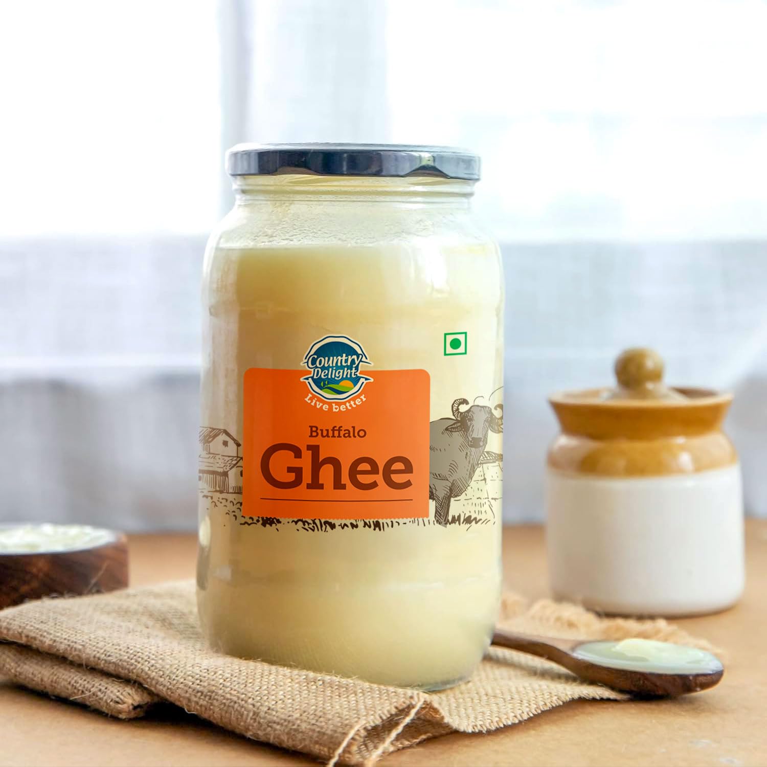 Country Delight Desi Danedar Ghee 900 ML | Buffalo Ghee 900 ML Pure (Pack of 1)