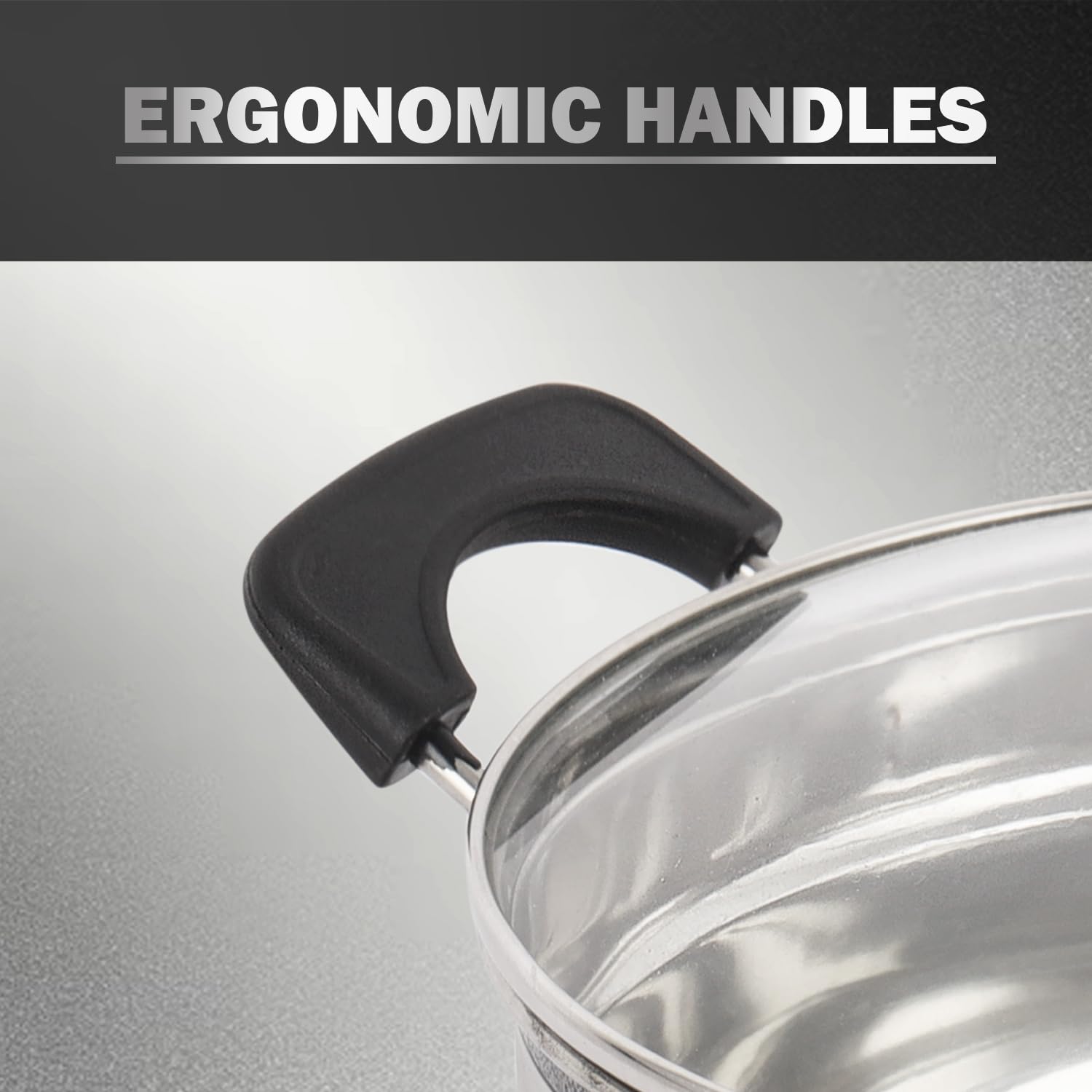 Cello Magna Stainless Steel Multi Kadai Idli cooker with Glass Lid & 2 Idli Plates | Multi-purpose use | Perfect for Frying, Sautéing, Roasting, Preparing sabjis | Dishwasher Safe