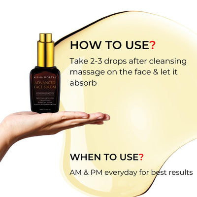 Alpha Mortal Advanced Face Serum with Niacinamide | Licorice extract, Glutathione, Kojic acid | Crafted for Hyperpigmentation & Melasma | Brightens skin tone & reduces dark spots | 30 ml