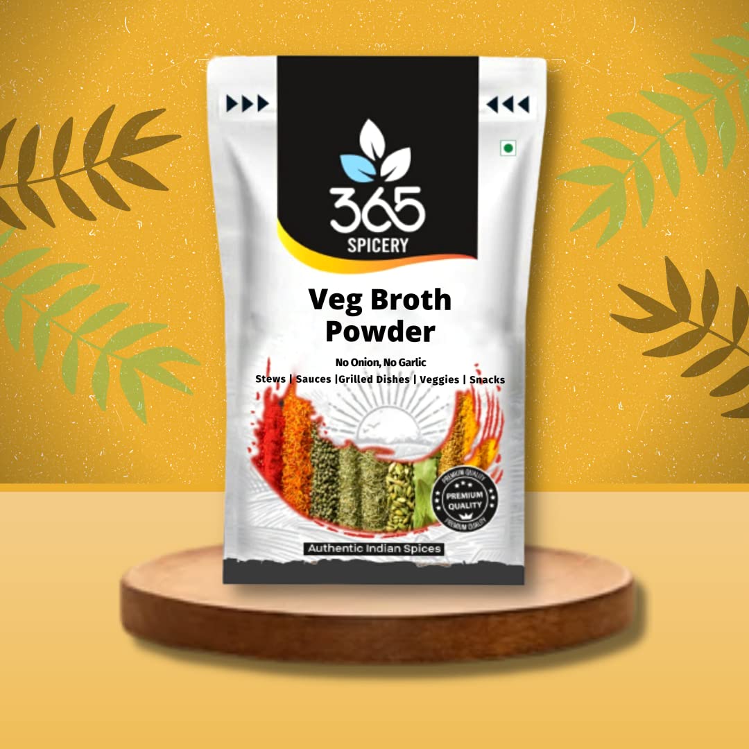 365 SPICERY JAIN Veg Broth Powder | Authentic Flavor for Soups and Broths - 100 gm