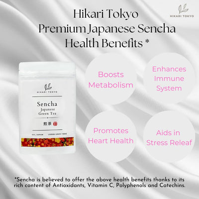 Hikari Tokyo Sencha Green Tea Loose Leaf | Premium Japanese Green Tea | Grown in Uji Kyoto |100% Pure and Authentic | Loose Leaf 100gm.
