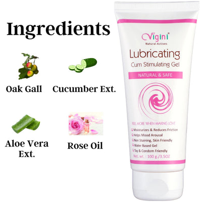 Vigini Luber Lubricants Lubrication Massage Water Based Gel Female Women 100gm