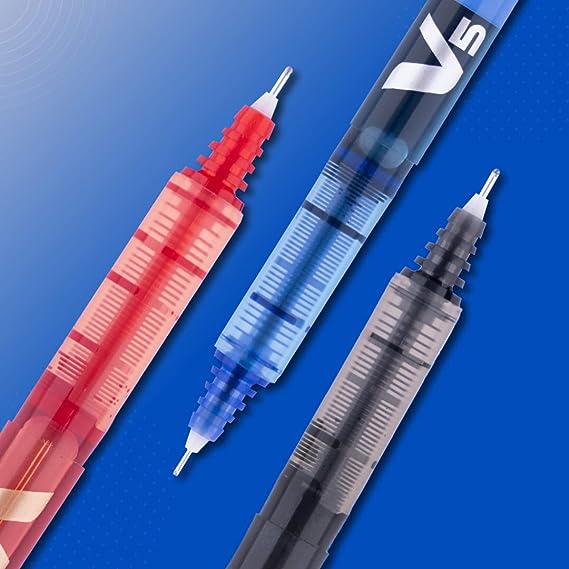 Pilot V7 Liquid Ink Roller Ball Pen (1 Blue + 1 Black + 1 Red)