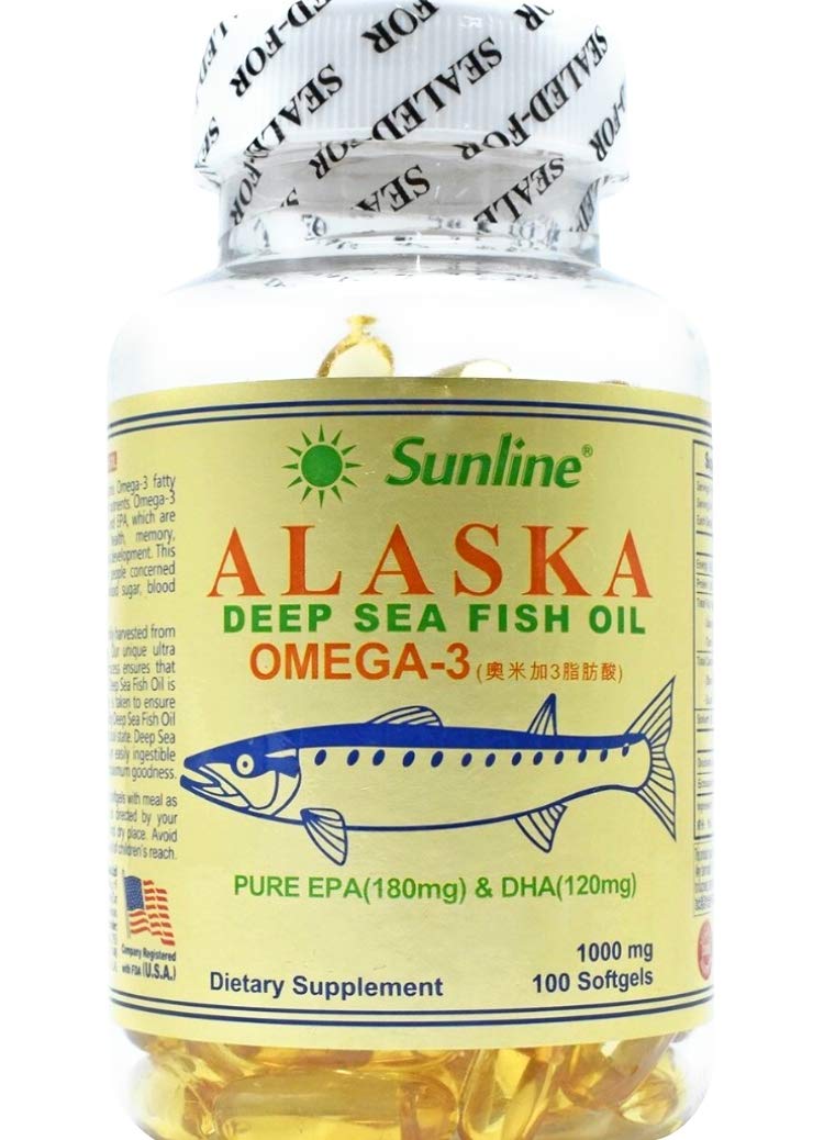 Sunline Alaska Deep Sea Fish Oil Omega-3, 100 Count