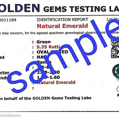 Akshita gems 3.00 Carat 100% Brazilian Emerald Panna Unheated Gemstone Certified Natural Gemstone AA++ Quality For Men And Women By Lab Certified