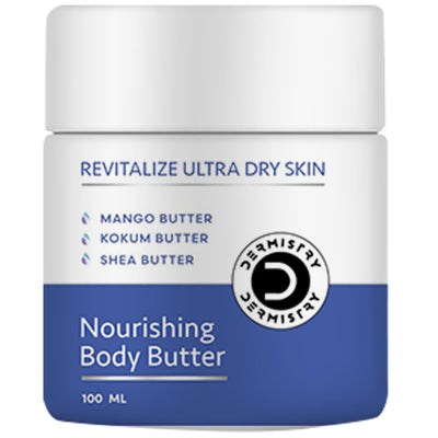 Dermistry Moisturizing Body Butter for Dry & Very Dry Sensitive Skin, Mango Shea Kokum Butter & Coffee, Body Cream Lotion For Winter Men Women, Non Sticky for All Skin - All Seasons