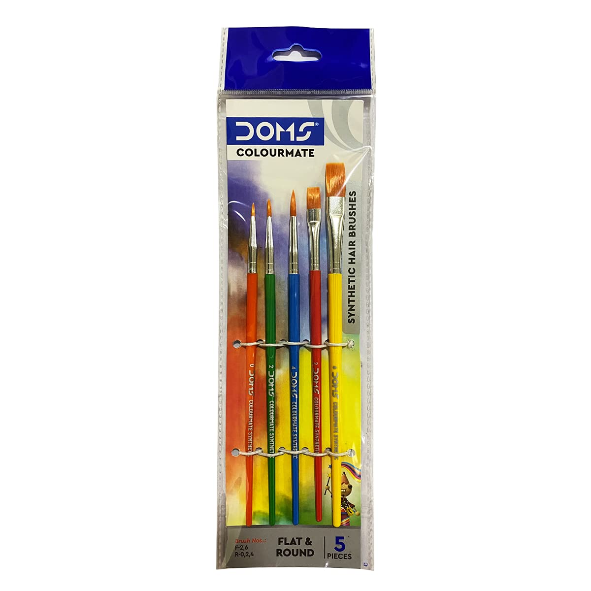 Doms Colourmate Synthetic Paint Brush Set