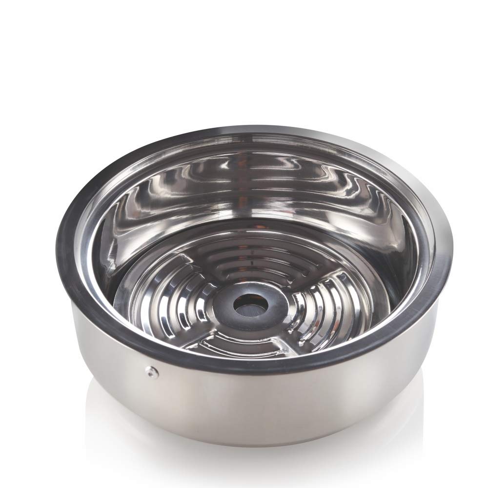 Borosil Stainless Steel Insulated Roti Server, 2.5 litres, Silver