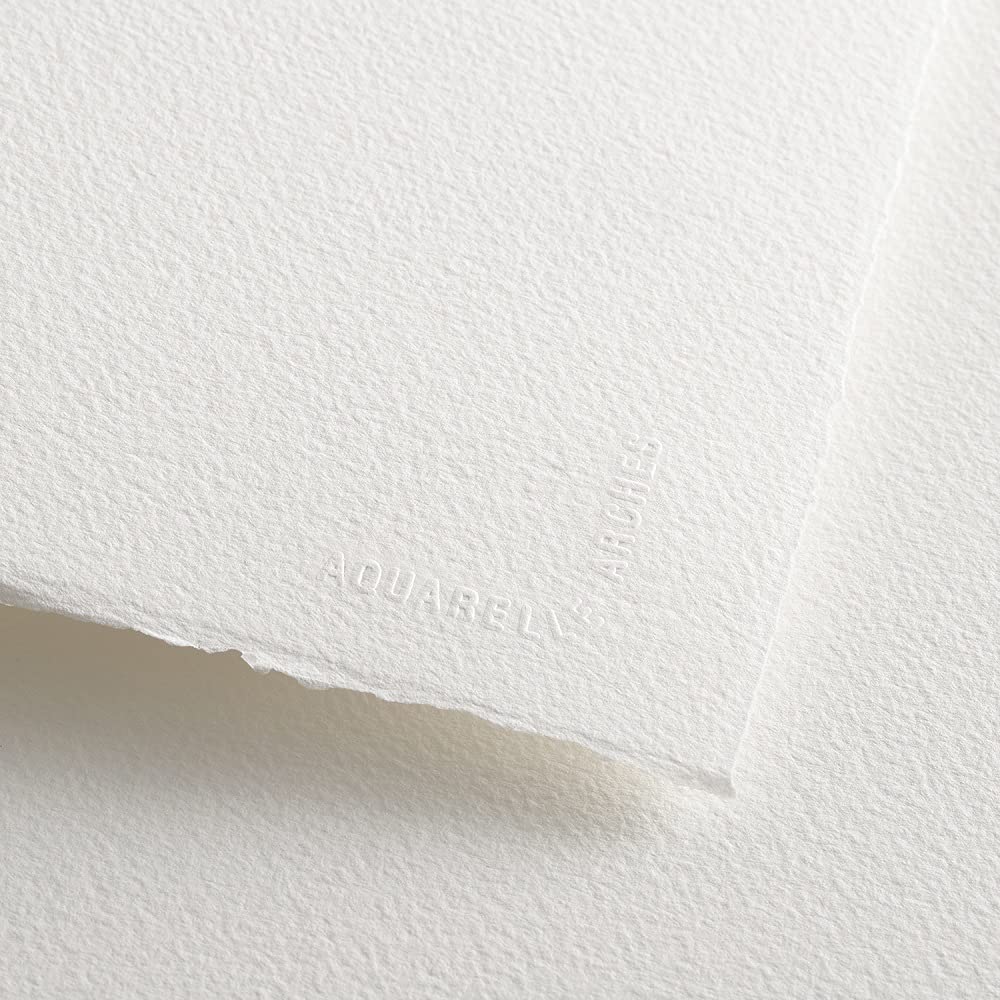 Arches Watercolour 300 GSM Rough Bright White 56 x 76 cm Paper Sheets, 10 Sheets