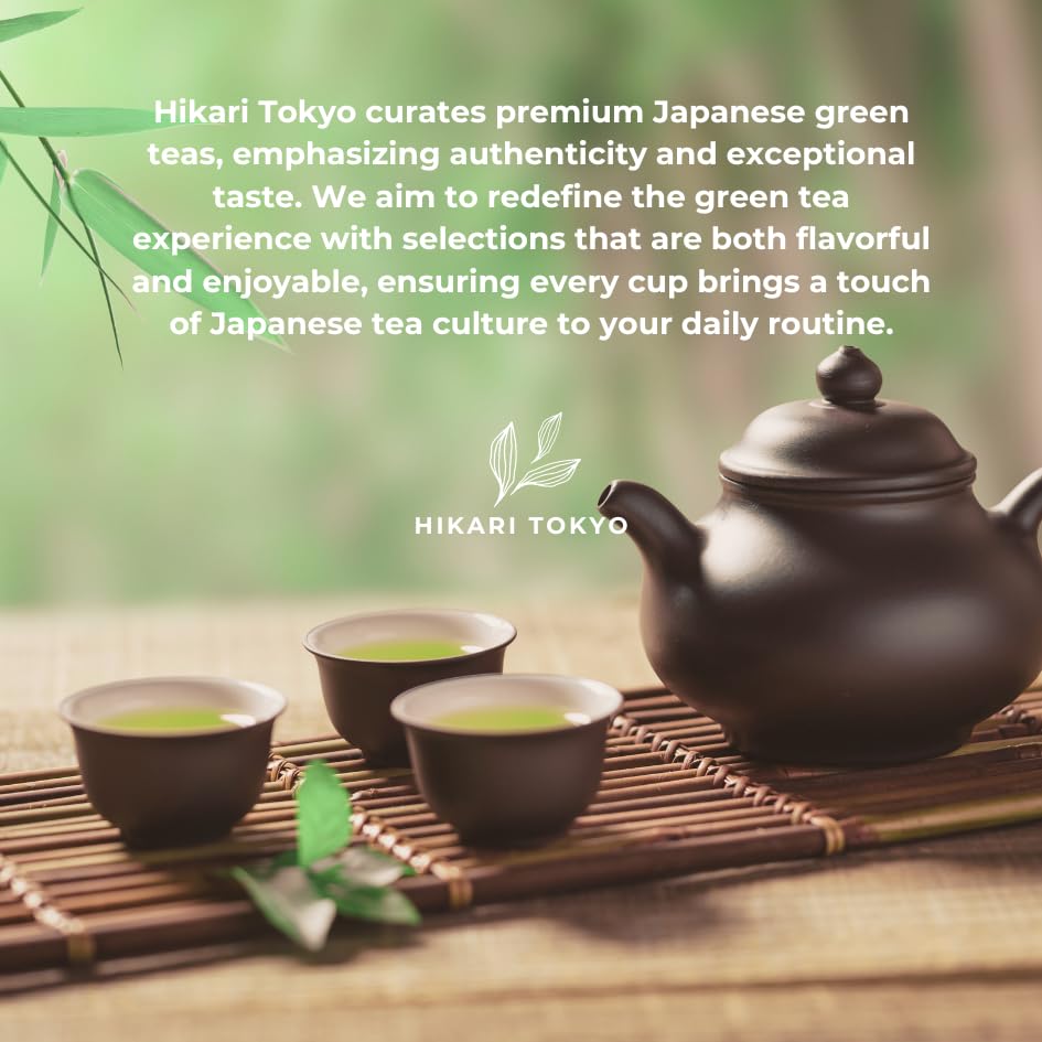 Hikari Tokyo Sencha Green Tea Loose Leaf | Premium Japanese Green Tea | Grown in Uji Kyoto |100% Pure and Authentic | Loose Leaf 100gm.