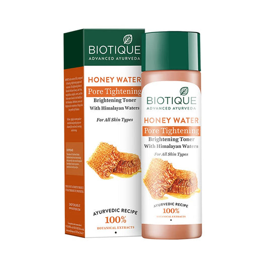 Biotique Honey Water Pore Tightening Brightening Toner With Himalayan Waters,Pack of 120ml