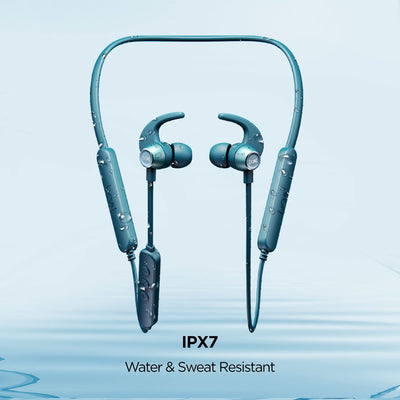 boAt Rockerz 255 Pro+ Bluetooth Neckband with Upto 60 Hours Playback, ASAP Charge, IPX7, Dual Pairing and Bluetooth v5.2(Teal Green)