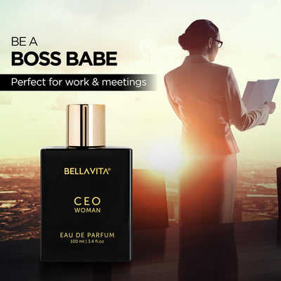 Bella Vita Luxury CEO Woman Eau De Parfum Perfume with Bergamot, Tonka & Vanilla|Premium,Long Lasting Woody & Fruity Fragrance Scent for Women, 100 ML
