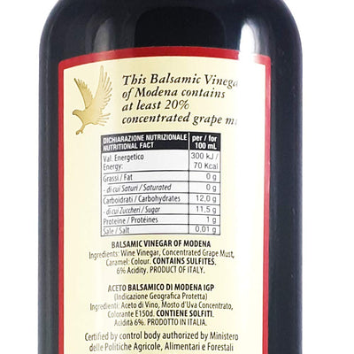 De Nigris Balsamic Vinegar, 500ml, Product of Italy