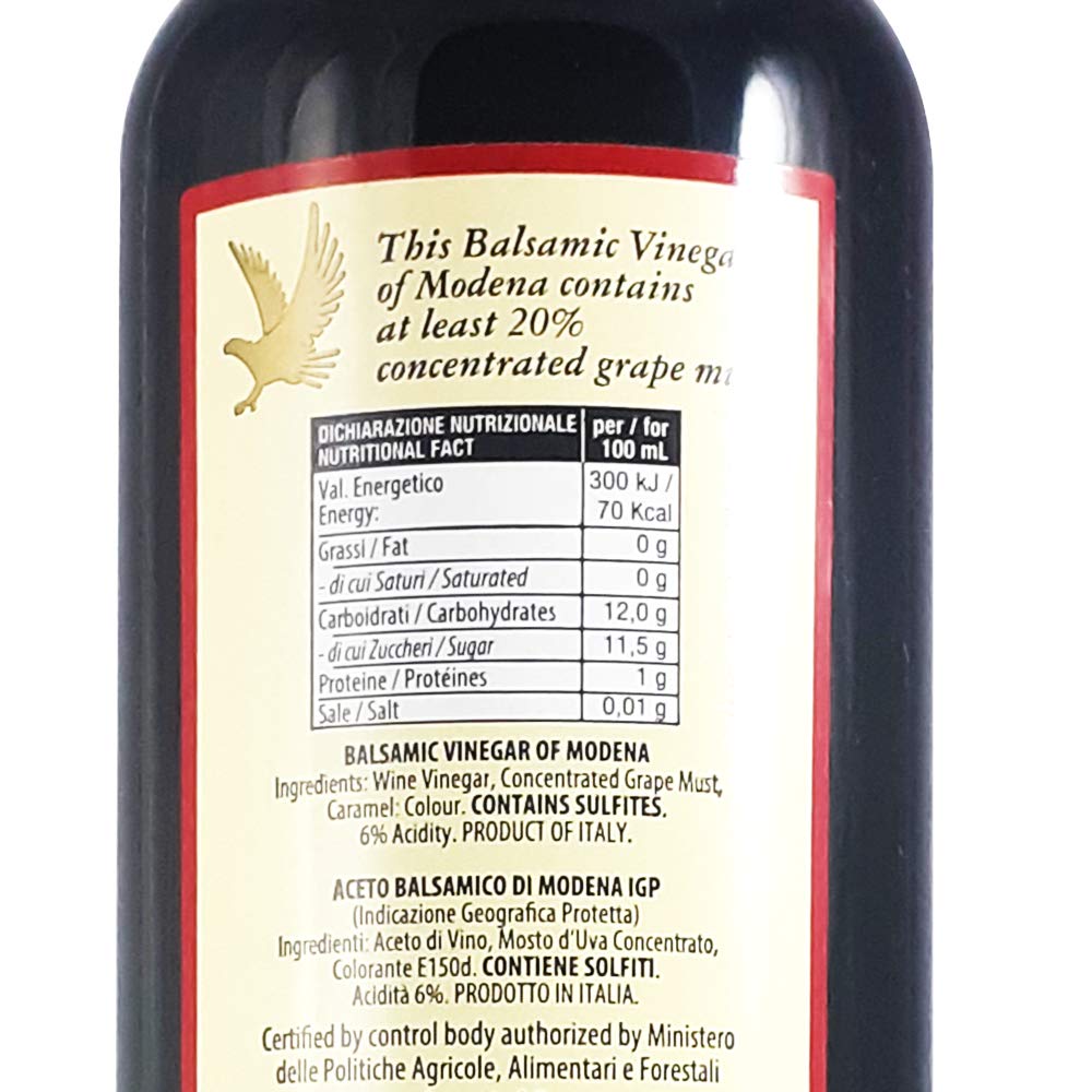 De Nigris Balsamic Vinegar, 500ml, Product of Italy