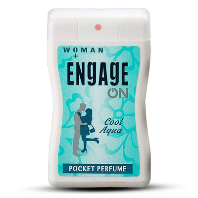 Engage ON Cool Aqua Pocket Perfume For Women, Floral & Lavender Fragrance Scent, Skin Friendly,17/ 18ml