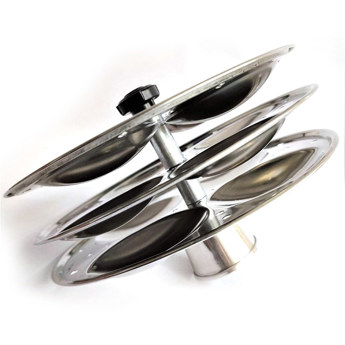 AADHIK Stainless Steel Non-Stick Idli Plates Idli Maker| Idli Stand with Holes for Pressure Cooker, 3 Plate