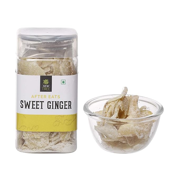 New Tree Sweet Ginger Slices After Eat (Mouth Freshener),150g, Flavoured Sugar Candy II Sweet & Chatpata Candy II