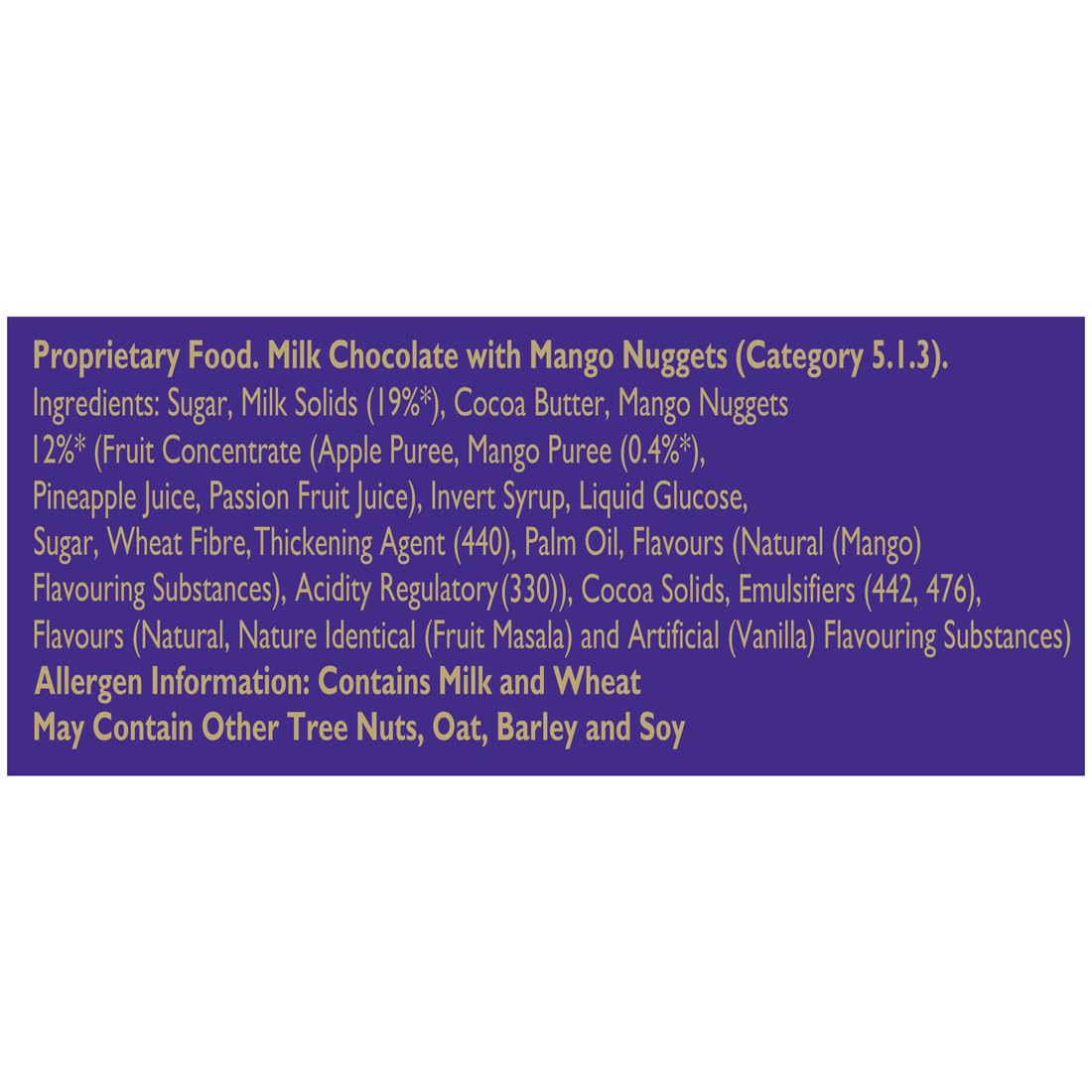 Cadbury Dairy Milk Tangy Mango Madbury Chocolate Bar, 36 g