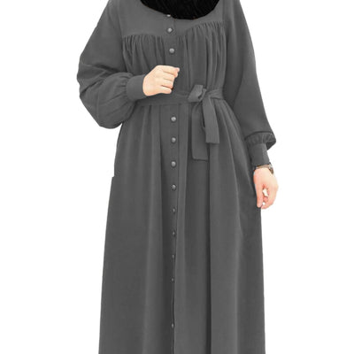 BURAQUE DESIGNER Abaya Burqa Dress's for Women Stitched Burkha | Casual Wear Abaya Burqa | (B03-Grey-Burkha)