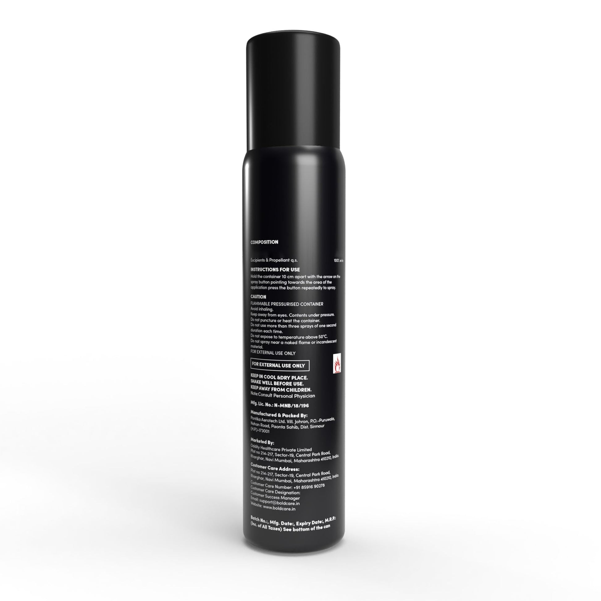 Bold Care Topical Non-Transferable Spray for Men - 100gm - Easy to Use & Effective - Pack of 1