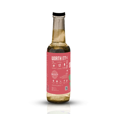 SBOOCH - Indian Sparkling Kombucha Tea | Gor Keri Flavor |275ml Pack of 6| Gut-Friendly Beverage | Antioxidant-Rich Zero Preservatives | Alcohol-Free Fermented Tea | Vegan & Gluten-Free