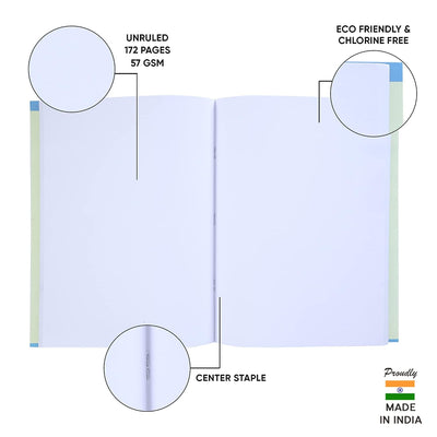 Doms Kings Of The Road Series Notebook | Unruled | 57GSM | 172 Pages | 18 x 24 cm | Pack of 6
