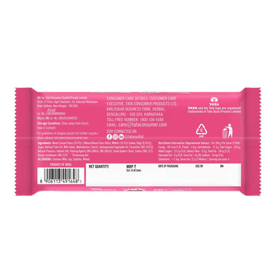 Tata Soulfull Ragi Bites Strawberry Wafers, No Maida, Strawberry Flavor, Wholesome Snack for Kids & Adults, 50g