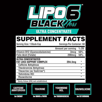 Nutrex Research Lipo-6 Black Hers Ultra Concentrate Pills For Women