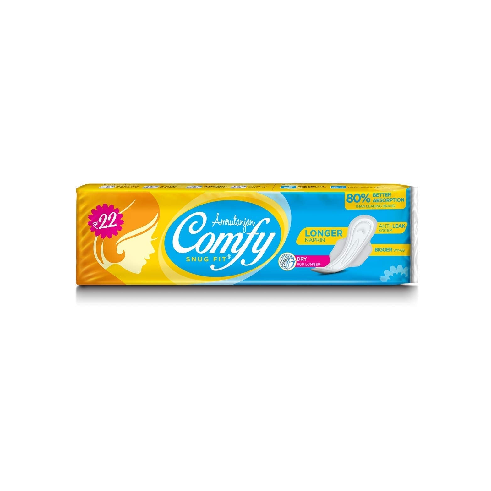 Amrutanjan Comfy Snug Fit Sanitary Pad, 36 Pads - Pack of 6