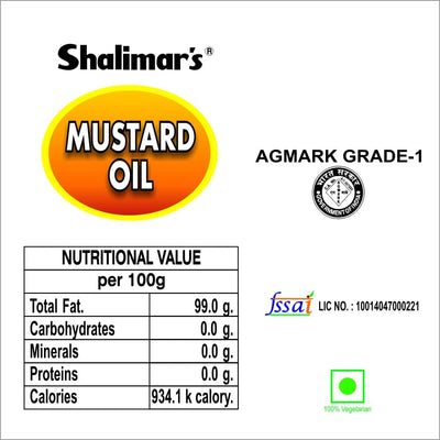 SHALIMARS Mustard Oil 1 Ltr Pouch Pack Of 2