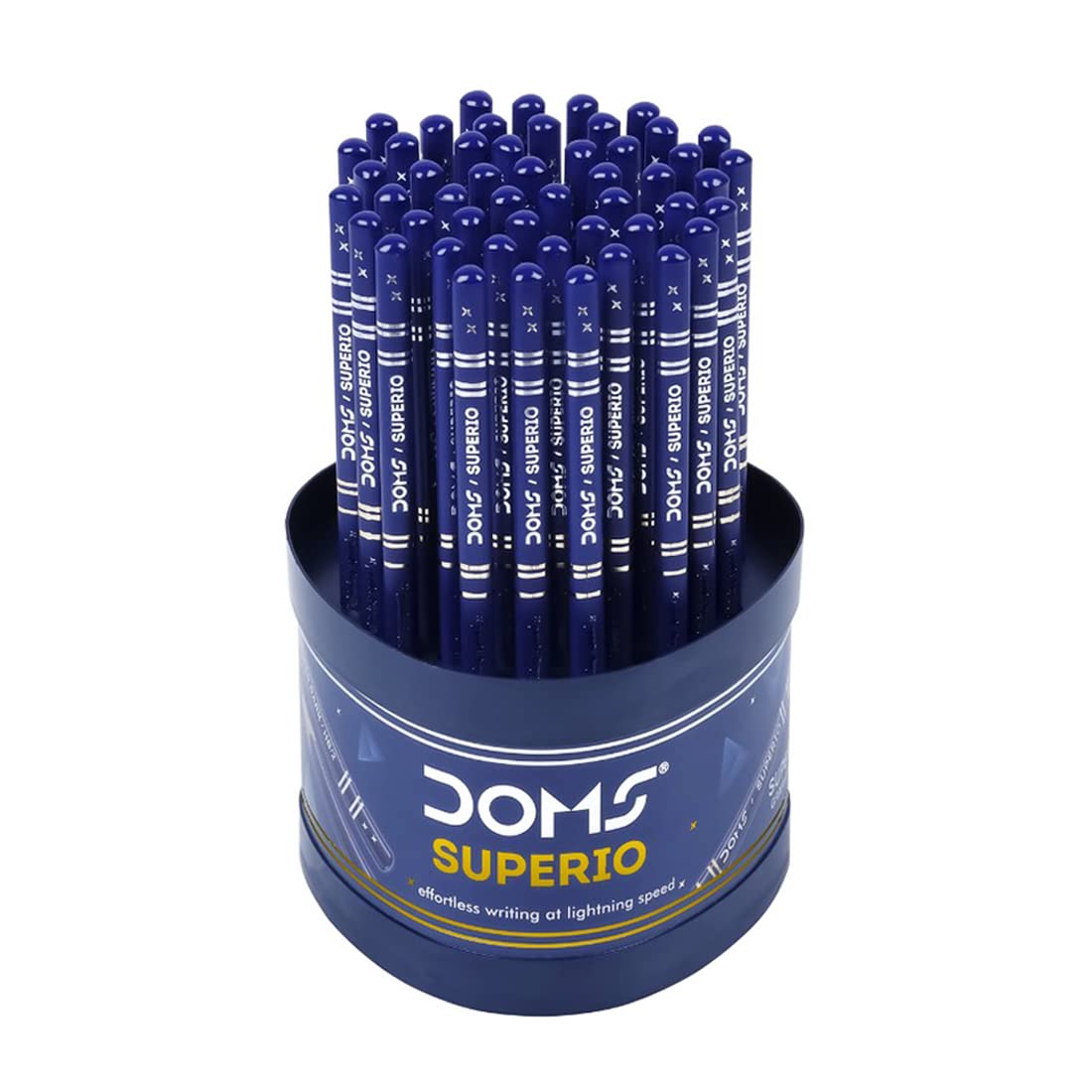 Doms Superio Non-Toxic Super Dark Graphite Pencils | Tumbler Pack | Effortless Writing | Ideal For Sketching & Drawing | Pack of 50 Pencils