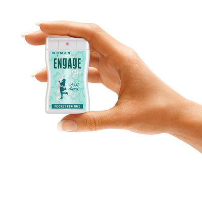 Engage ON Cool Aqua Pocket Perfume For Women, Floral & Lavender Fragrance Scent, Skin Friendly,17/ 18ml