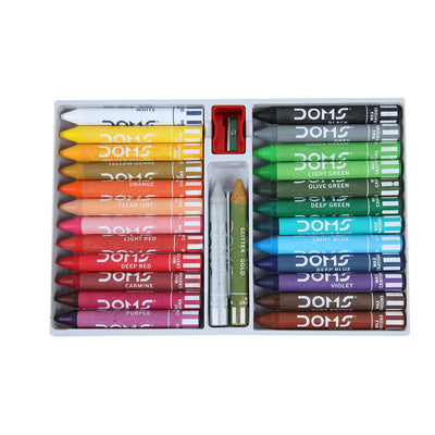 DOMS Long Jumbo Wax Crayons 24 Shades