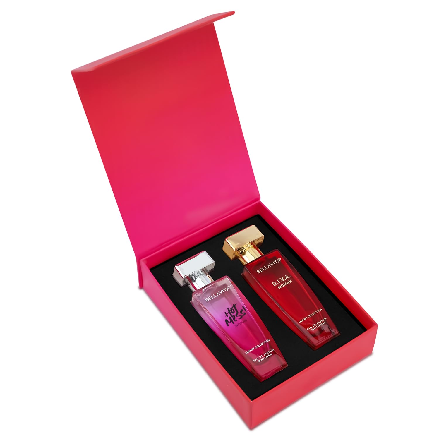 Bella Vita Luxury Hot & Classy Luxury Collection Set for Women 2 x 50Ml with Hot Mess, D.I.V.A. Perfume|Floral, Woody Long Lasting EDP Fragrance Scent