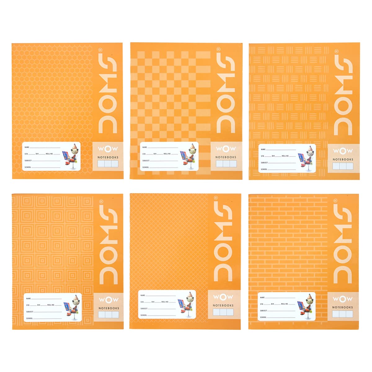Doms Brown Cover Notebook - Medium Square 12Mm