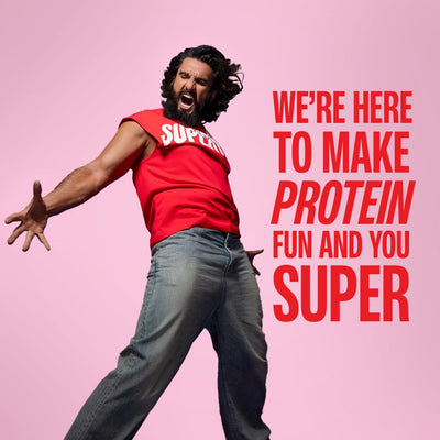 Superyou Strawberry Protein Wafer Bars (Pack Of 10)|10 Gram Protein, 3 Gram Fiber, No Added Sugar|Yeast Fermented Protein|Energy Bars|Crunchy Wafer Bar|100% Vegetarian|No Palm Oil|400 Gram