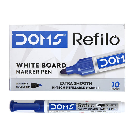 Doms Refilo Non-Toxic Hi-Tech Refillable White Board Marker Pen
