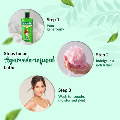 3x Medimix Ayurvedic Bodywash 18 Herbs & Natural Oils | Herbal | Paraben-free & Sulphate-free 300ml each - Pack of 3