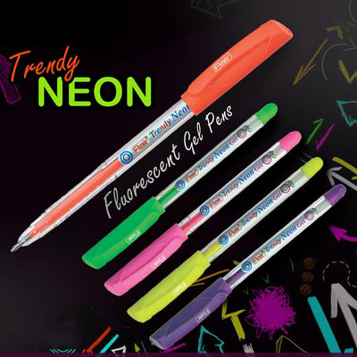 Flair Trendy Neon 10 Pcs Gel Pen, Bilster Pack  Multicolour