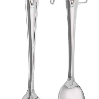 Amazon Brand - Solimo Stainless Steel Basting/Serving Spoon Set (2 pieces),58 centimeter